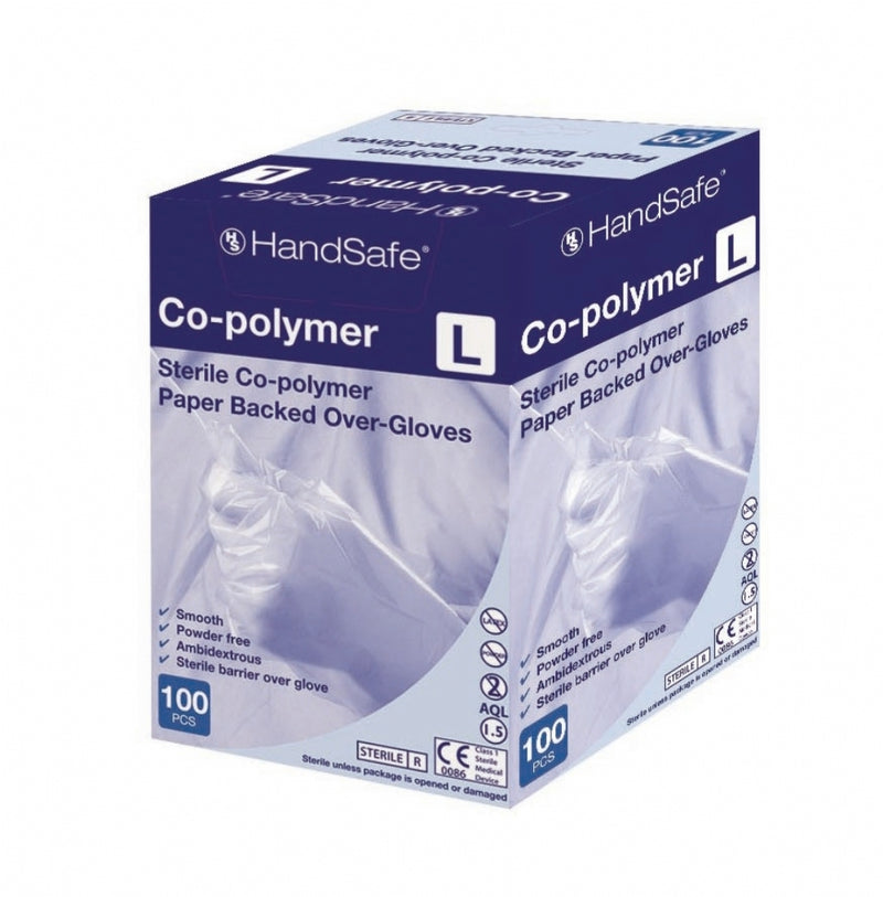 Handsafe Sterile Co-Polymer Paper Backed Powder Free Gloves