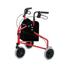 Roma Medical Lightweight Tri-Wheel Walker with Loop Brakes