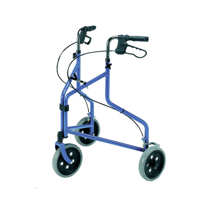 Roma Medical Lightweight Tri-Wheel Walker with Loop Brakes  image 1