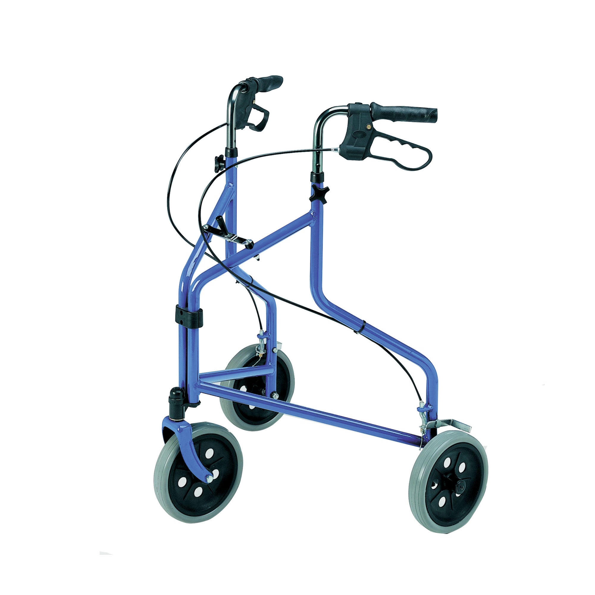 Roma Medical Lightweight Tri-Wheel Walker with Loop Brakes and Vinyl B ...