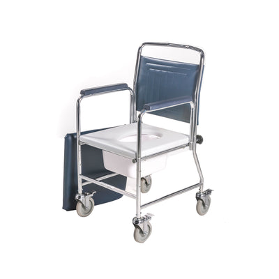Roma Medical Mobile Commode with Detachable Backrest  image 1