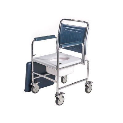 Roma Medical Height Adjustable Drop Arm Mobile Commode image 1