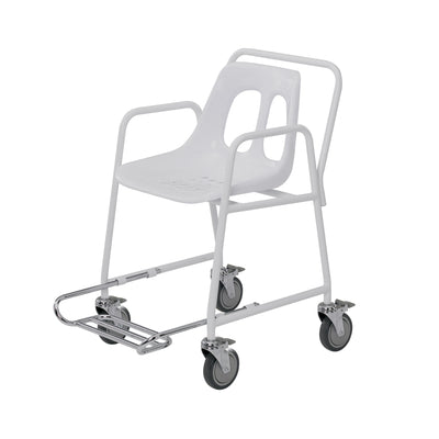 Roma Medical Mobile Shower Chair with Footrest image 1
