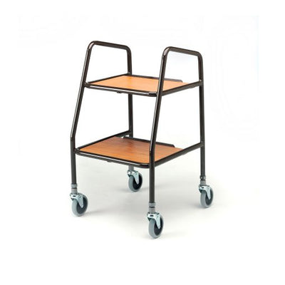 Roma Medical Adjustable Height Trolley with Wooden Trays  image 1